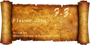 Fleiser Zita névjegykártya